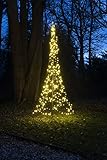 Fairybell LED-Weihnachtsbaum für draussen - 4 Meter - 400 LEDs - Weihnachtsbaum inklusive Mast -...