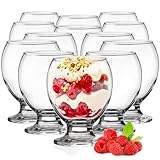 KONZEPT Eisschalen 280 ml,12er Set Dessertgläser Glas, Eisbecher ideal für Sorbet, Dessert,...