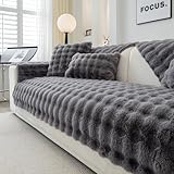 Weiche Plüsch Sofabezug Waschbar - Neue Rutschfeste Sofa überzug 1 2 3 4 Sitzer Couch überzug...