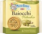 Mulino Bianco Baiocchi Pistazienkekse, und Mürbeteig Ideal zum Frühstück oder Snack, Palmölfrei,...