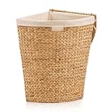Lycce Wäschekorb für die Ecke [Nischenkorb] Ecktruhe Wasserhyazinthe Größen: klein, mittel oder...