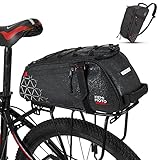 KEMIMOTO 2 IN 1 Gepäckträgertasche, 8L & Wasserdicht Fahrradtaschen für Gepäckträger, Mehrere...