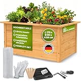TTL GARDEN Lärchen-Hochbeet LARENA L 170x90x84cm - Garten Hochbeet aus Lärchen Holz - Hochbeet Kit...