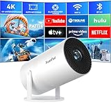 [Netflix-zertifizierter & Elektrischer Fokus] Beamer 16000L 1080P Mini Beamer mit WiFi & Bluetooth...