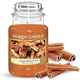 Yankee Candle Duftkerze im Glas (groß) – Cinnamon Stick – Kerze mit langer Brenndauer bis zu...