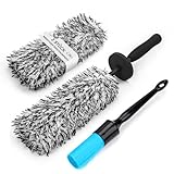 Toripor Profi Mikrofaser Felgenbürste extra dünn - mit Auto Detailing Brush, Lang Felgen...