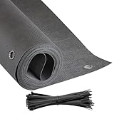 COVER IT Balkon Sichtschutz Ohne Bohren Balkonsichtschutz Graphit mit Ösen 100 x 700 cm Sichtschutz...