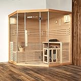 Home Deluxe - Traditionelle Sauna - Skyline XL Big - 200 x 200 x 210 cm - für 2-6 Personen,...
