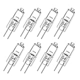 Haraqi G4 halogenlampen，8 Stück 20 Watt G4 Halogen-Stiftsockellampe Kapselglühlampen,12V G4...