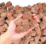 9,1 kg rote Lavasteine für Feuerstellen, Kamine, perfekt für Gasscheite, Gasgrills,...