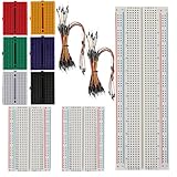 GTIWUNG 170 & 400 & 830 Tie Points Mini Breadboard Kit, Lötfreie Prototyp Leiterplatte für Arduino...