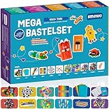 Smowo® Mega Bastelset Starterset - Bastelbox Mix - mit kreativen Bastelideen - Bunte Bastelbedarf...