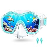 JEMULICE Taucherbrille Kinder, Schwimmbrille Kinder Schnorchelmaske für Jungen Mädchen, Tauchmaske...