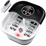 Fußsprudelbad mit Massage, Präzise Heizfunktion & Timer – Faltbare fußbad mit Sprudel und...