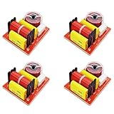 Lioggyet 4 x Lautsprecher, 2-Wege-Audioplatte, Treble Bass, 2 Stück Kreuzfilter, 120 W, Regal,...