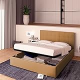 Baldiflex Einzelbett mit Aufbewahrungsbox Dublin aus Kunstleder, Lattenrost für Einzelbetten 140 x...