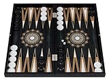 HBS GAMES Midnight Pearl Design Backgammon Strategie Brettspiel Würfelspiel, 48 Zentimeter aus Holz...