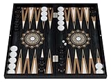 HBS GAMES Midnight Pearl Design Backgammon Strategie Brettspiel Würfelspiel, 48 Zentimeter aus Holz...