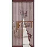 Magnetische Gittertür, 129,5 x 205,7 cm, automatisches Schließen, schwarz, ideal für...