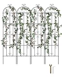 VEVOR Rankhilfe für Kletterpflanzen, 51x220 cm, 4er-Set rostfreies Metallspalier für Gartenblumen,...