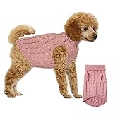 Hundepullover Haustier Pullove, Winter Warmer Hund Katzenpullover, Kleine Hunde Rollkragen...