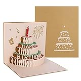 3D Pop Up Grußkarten Geburtstag, Geburtstagskarte mit Schönen Papier-Cut und Umschlag, Geschenk...