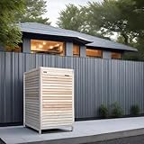 Mülltonnenbox Roma Mülltonnenverkleidung aus Holz 240L naturbelassen Müllcontainer...