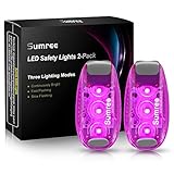 Sumree LED Blinklicht Schulranzen Sicherheitslicht 2er Set, Clip Sicherheit Licht Kinderwagen Licht...