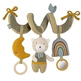 Fehn Activity Spirale Bär fehnNATUR - Kinderwagen Spielzeug zum Fühlen und Greifen - Babyspielzeug...