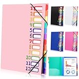 Tatxmalv A4 Dokumentenmappe, Fächermappe, Dokumentenmappe mit 12 Fächer, Mappe Organizer mit...