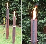 Fackel Gartenfackel Fackelhalter Feuerkorb STAHLFEUER XC 120 (rostend) Leskow Metalldesign