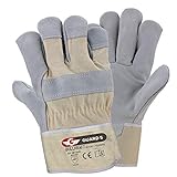 GUARD 5 - 5 Paar Leder Handschuhe (Gr.11 / XXL) - Premium Arbeitshandschuhe robuster Schutzhandschuh...