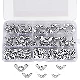 Belle Vous Flügelmuttern Sortiment Set (100 Stk) - Metrische Flügelmutter M3, M4, M5, M6, M8 &...