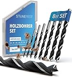 STONE REEF 8-teiliges Holzbohrer-Set [inkl. Aufbewahrungsbox], 3-10 mm Durchmesser, Bohrer, robustes...