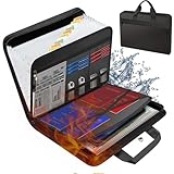 RushClick FireProof -Dateiordner -Organizer mit Handle, A4 -Akkordeonordner mit großer Kapazität...