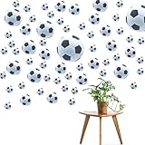 4 Blattes Fußball Wandsticker, Fussball Wandtattoo Selbstklebend, Wand Deko Aufkleber für...