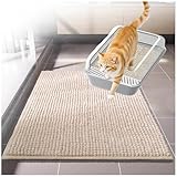 MeLtor Katzenstreumatte 60x90cm, Katzenklomatte Sanft Zu Katzenpfoten Katzen Teppich Leicht Zu...