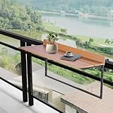 VEVOR Balkon-Hängetisch, 1000x345mm, klappbarer Balkonhängetisch, Klapptisch für Geländer im...