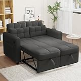 TOBIDOEN Doppelsofa Loveseat-Sofa für 2 Personen, 3-in-1-Ausziehsofa mit Verstellbarer Rückenlehne...