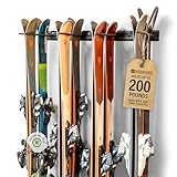 StoreYourBoard Ski-Wandhalterung für 8 Paar Skihalterungen für Heim- und Garagen-Ski aus Stahl...