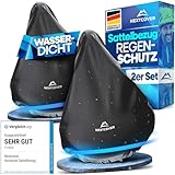 NEXTCOVER® Universal Sattelbezug Fahrrad 2er Set I 100% Wasserdicht I Regenschutz I Fahrradsattel...