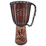 30cm Profi Djembe Trommel Bongo Drum Buschtrommel Percussion Afrika Schnitzerei - (Für Kinder im...