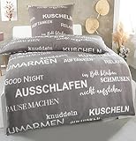 Dreamhome 2 TLG Warme Kuschel Microfaser Thermo Fleece Winter Bettwäsche 135x200 80x80