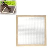 Gartensieb Kompostsieb 40x40cm Holz & Edelstahl Erdsieb für Kompost Samen Steine Unkraut Sand Kies...