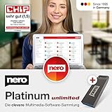DAS SOFTWAREPAKET: Nero Platinum Unlimited Suite auf USB Stick | Videobearbeitung | Backup | Medien...