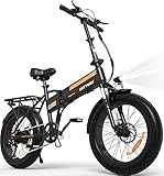 HITWAY E Bike Elektrofahrrad 20' x4,0 Fat Tire, Faltbares Klappfahrrad, 250W Motor, 12Ah 36V/48V...