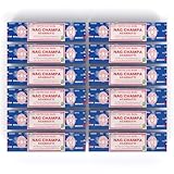 Satya Nag Champa Räucherstäbchen Räucherwerk Agarbatti Incense Sticks Handgerollt in Indien (12...