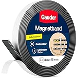 GAUDER Magnetband selbstklebend stark - Magnetstreifen zuschneidbar mit hoher Haftkraft -...