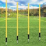 Rainmae Slalomstangen Fussball Set Slalom Poles 6 Slalom Stangen mit Federgelenk Sprunghafte...