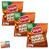 Set 3x Duyvis Borrelnootjes Provencale 275g I niederländische Erdnüsse im würzigen Teigmantel I...